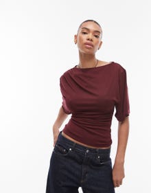 Topshop TOPSHOP T-Shirt -Burgundy - 141912422