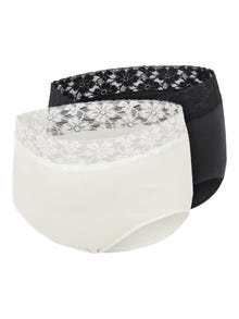 MAMA.LICIOUS MLHEAL.COT 2-pack Briefs -Snow White - 20010435