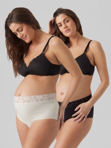 MAMA.LICIOUS MLHEAL.COT 2-pack Briefs -Snow White - 20010435