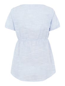 MAMA.LICIOUS Top Regular Fit Collo Camicia -Light Blue - 20011029