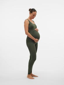 MAMA.LICIOUS Krój bodycon Głęboki okrągły dekolt Koszulka bokserska -Duffel Bag - 20011097