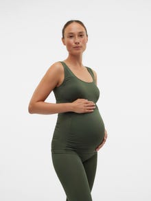 MAMA.LICIOUS Krój bodycon Głęboki okrągły dekolt Koszulka bokserska -Duffel Bag - 20011097