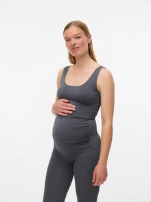 MAMA.LICIOUS Krój bodycon Głęboki okrągły dekolt Koszulka bokserska -Magnet - 20011097