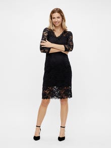 Robe De Maternité En Dentelle Transparente Sexy Pour Shooting Photo Grossesse - Noir - Taille XL
