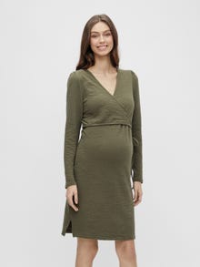 MAMA.LICIOUS MLASIA Maternity Dress -Dusty Olive - 20012670