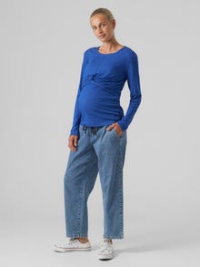 MAMA.LICIOUS Tops Regular Fit Col rond -Beaucoup Blue - 20012985