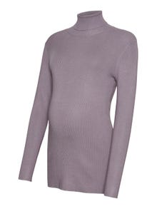 MAMA.LICIOUS Knitted maternity-pullover -Purple Ash - 20013064