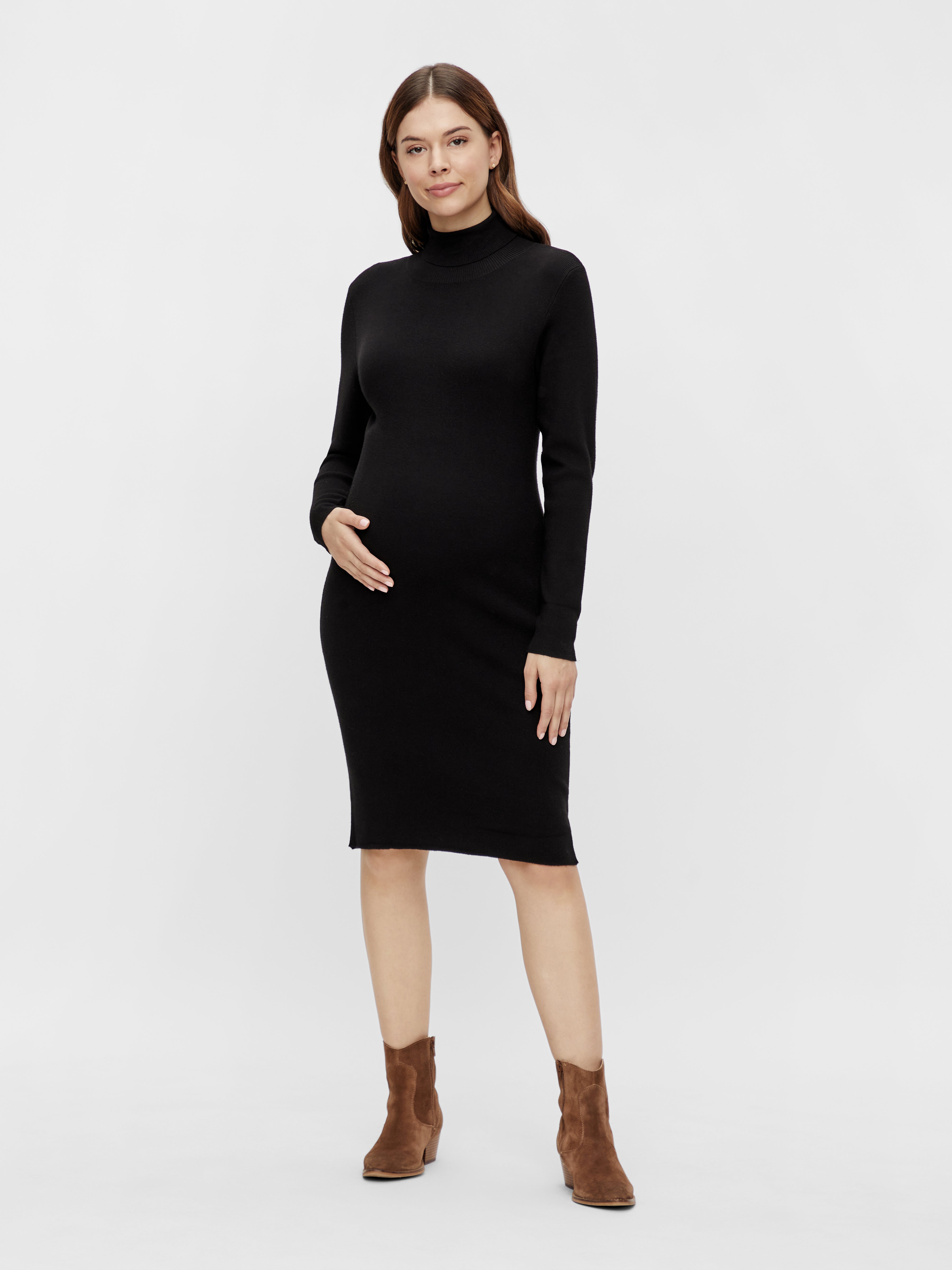 Knitted maternitydress Black MAMA.LICIOUS®