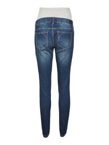 MAMA.LICIOUS Krój slim Jeans -Dark Blue Denim - 20013094