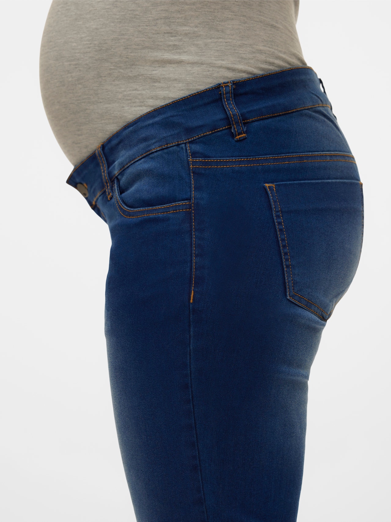 MAMA.LICIOUS Gerade geschnitten Jeans -Dark Blue Denim - 20013097