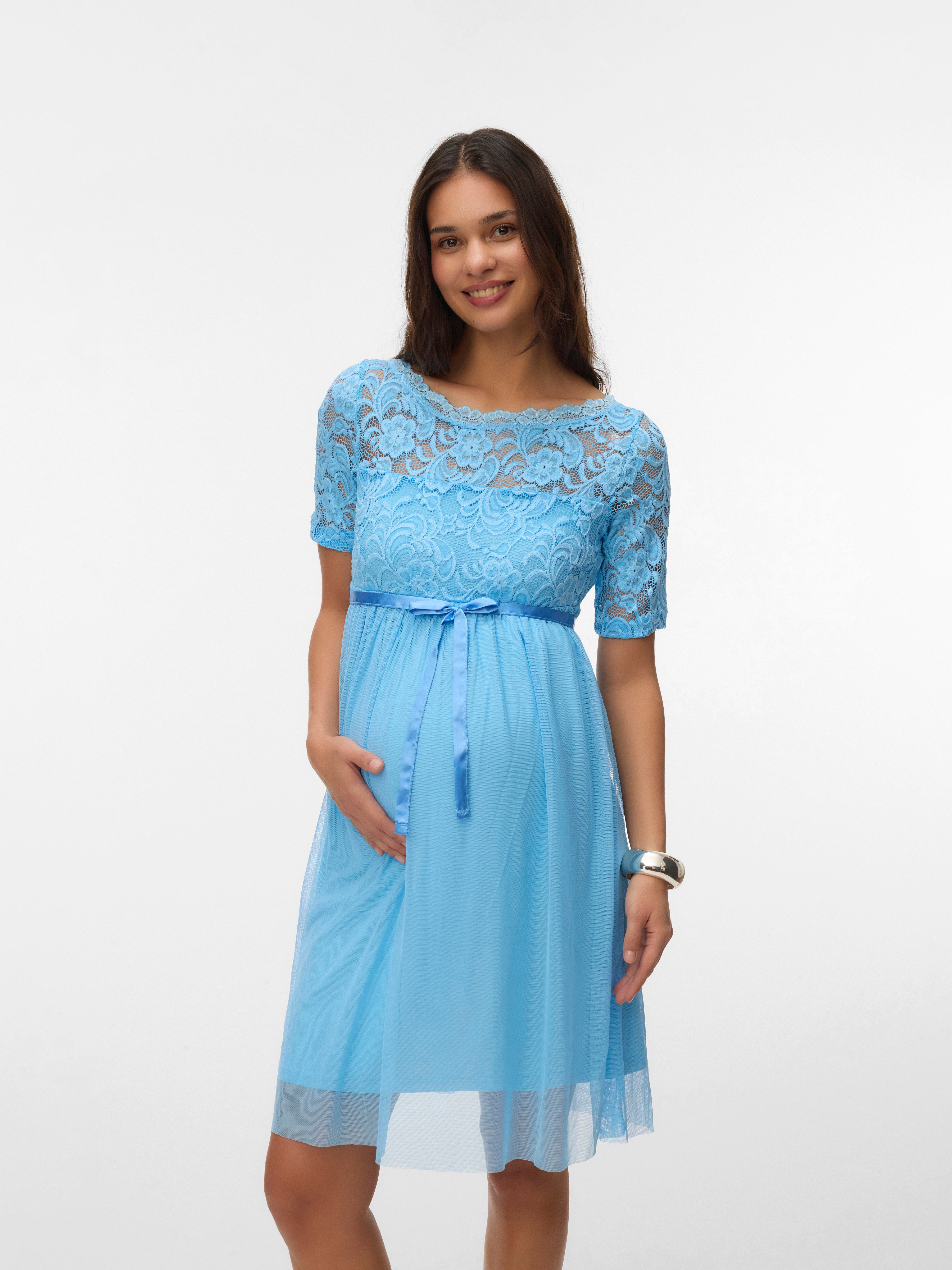 MLMIVANA Maternity Dress | Medium Blue | MAMA.LICIOUS MLMIVANA Maternity Dress | Medium Blue | MAMA.LICIOUS