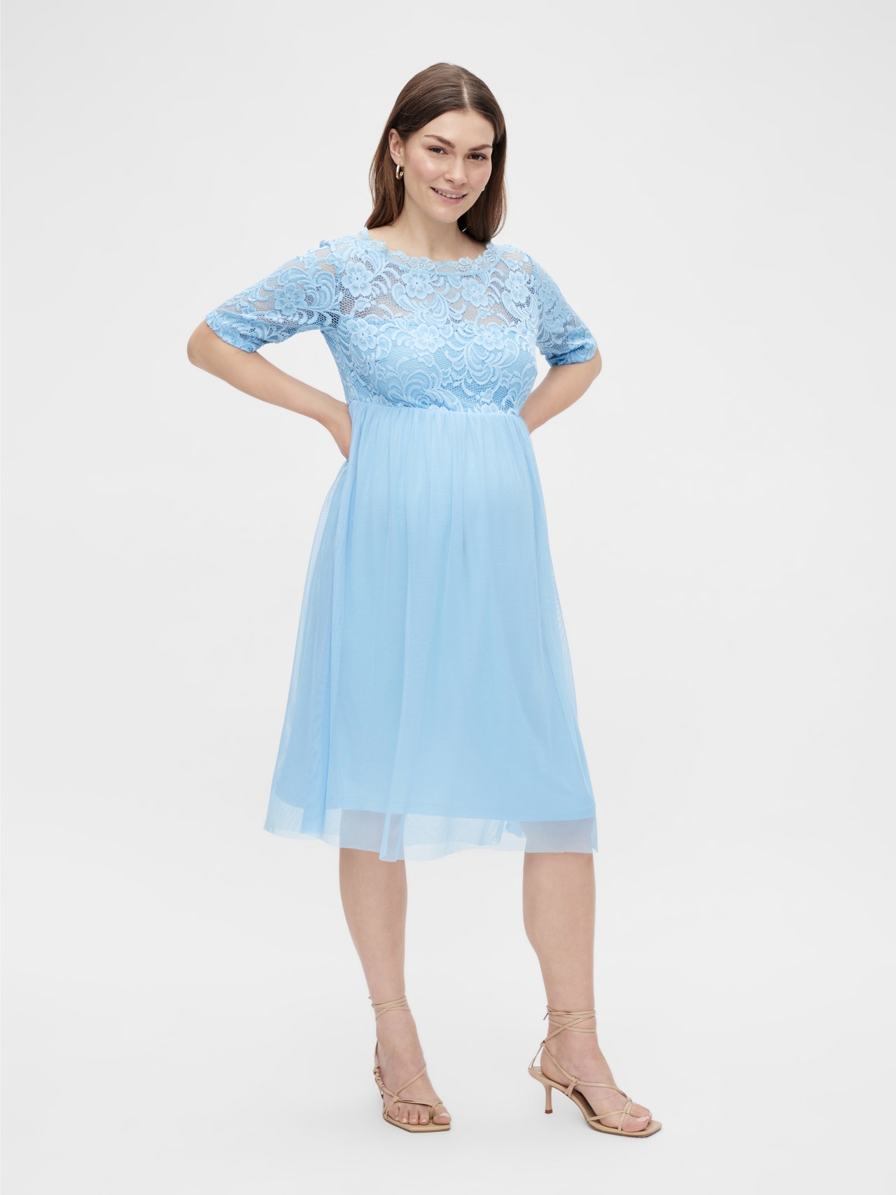MAMA.LICIOUS MLMIVANA Maternity Dress -Alaskan Blue - 20013503