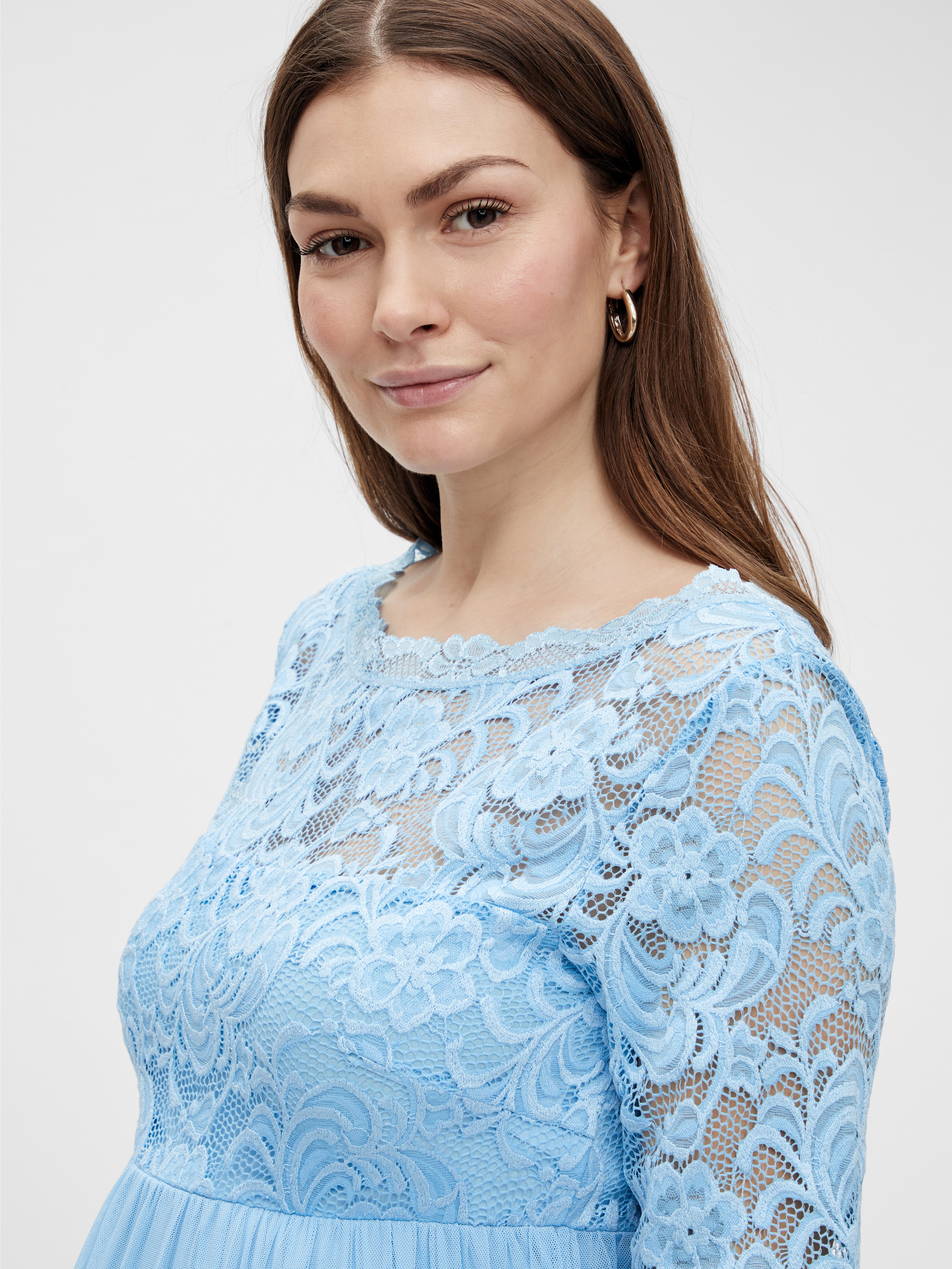 Light blue lace outlet maternity dress