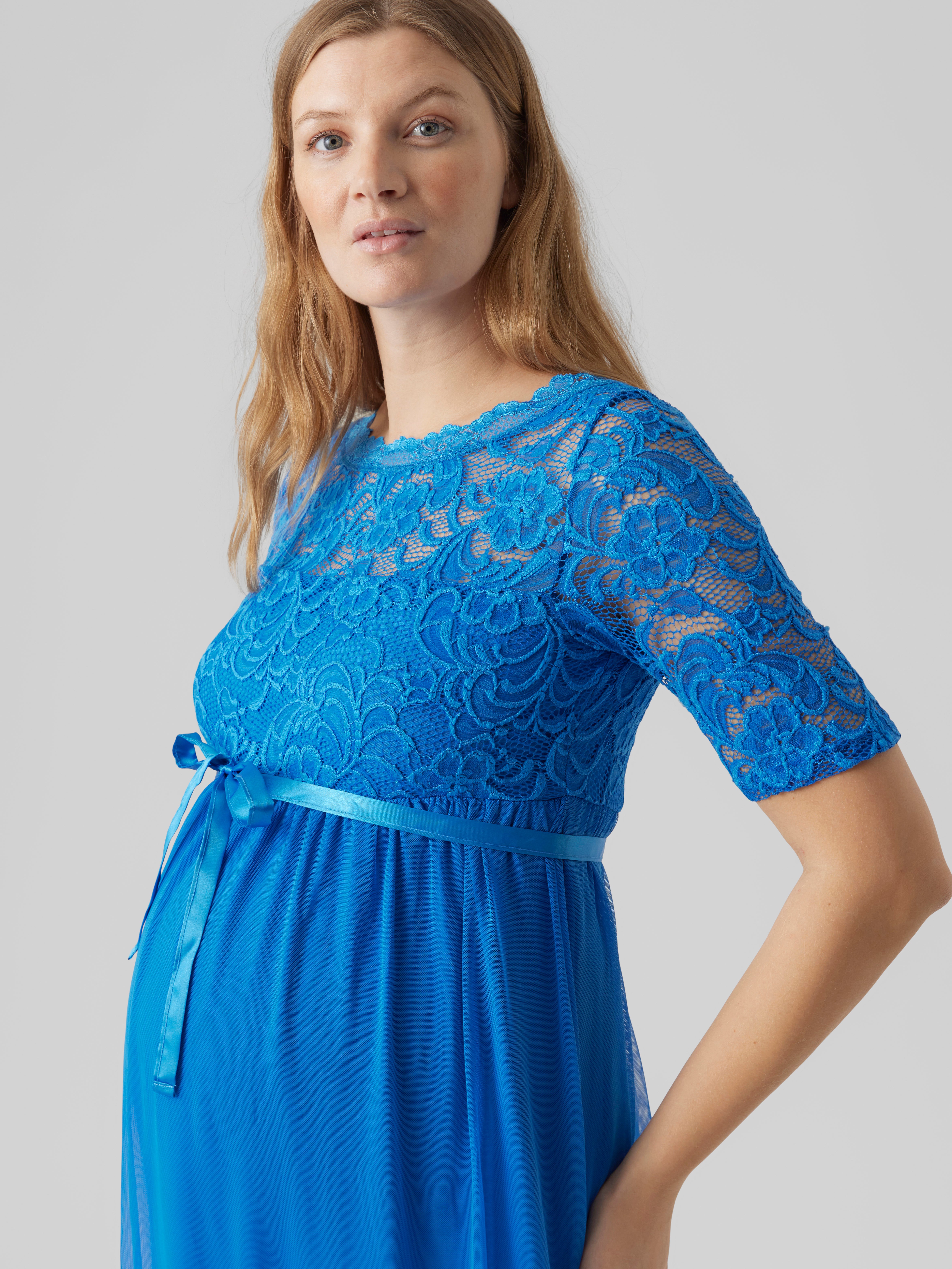 MLMIVANA Maternity Dress | Medium Blue | MAMA.LICIOUS MLMIVANA Maternity Dress | Medium Blue | MAMA.LICIOUS