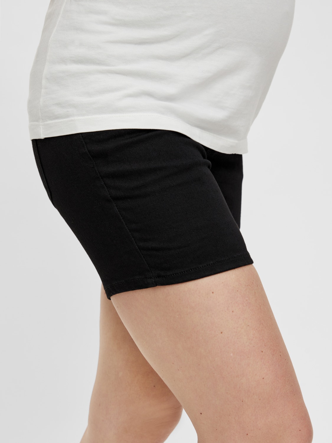 MAMA.LICIOUS Umstands-shorts -Black Denim - 20013597