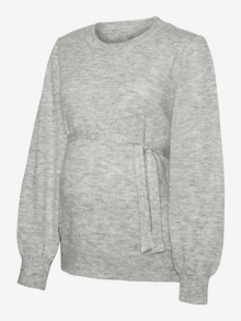 MAMA.LICIOUS PULL EN MAILLE -Light Grey Melange - 20013900