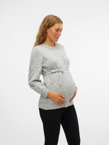 MAMA.LICIOUS PULL EN MAILLE -Light Grey Melange - 20013900