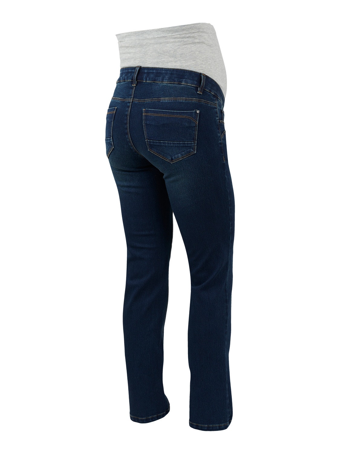 MAMA.LICIOUS Krój prosty Jeans -Dark Blue Denim - 20014078