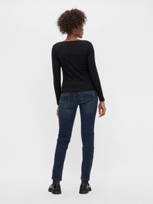 MAMA.LICIOUS Jeans Straight Fit -Dark Blue Denim - 20014078