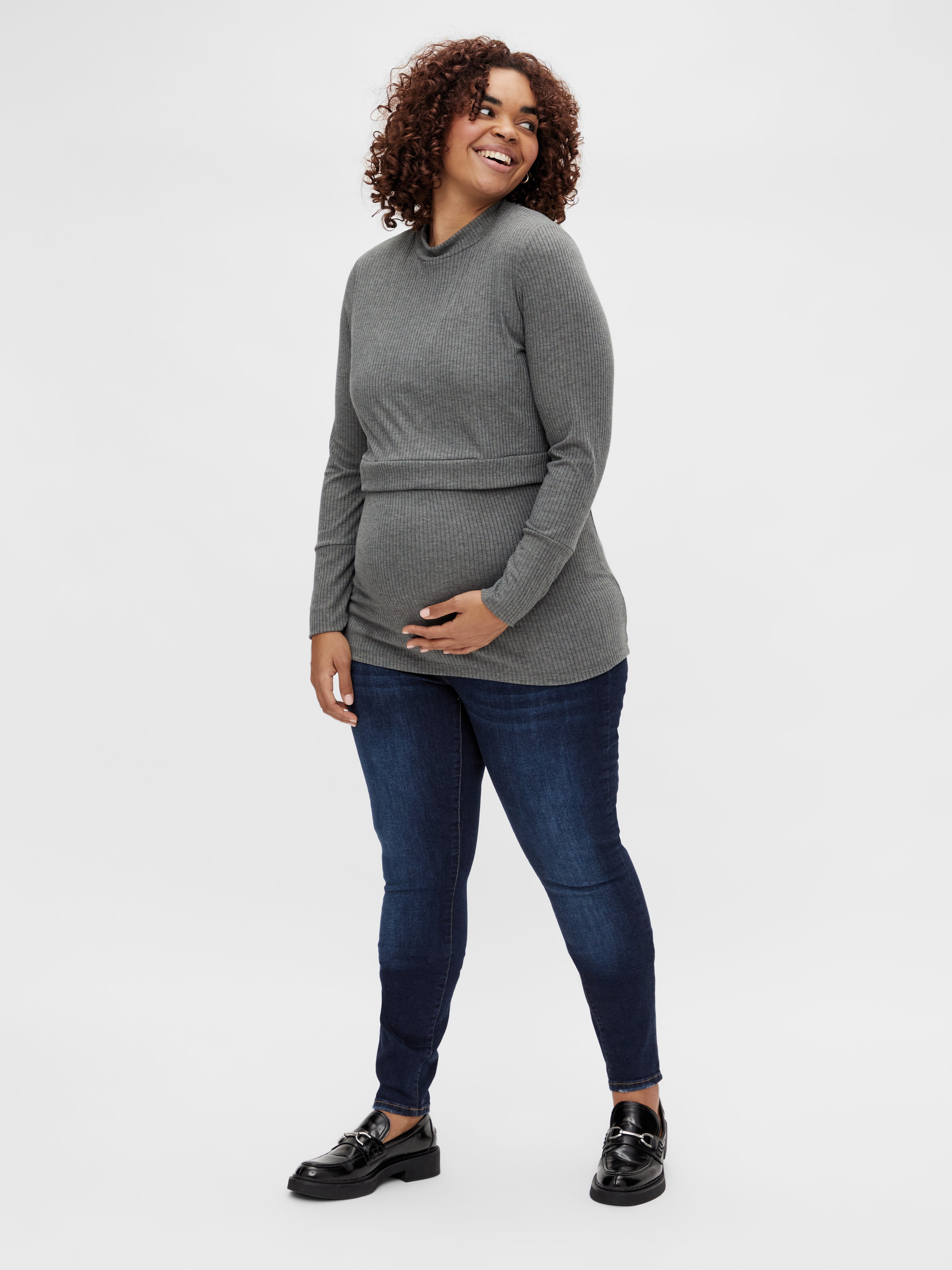 Bodycon Fit Turtle Neck Top with 50 
