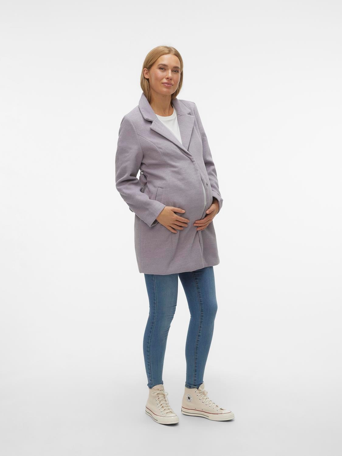 MAMA.LICIOUS Maternity-coat -Medium Grey Melange - 20014887