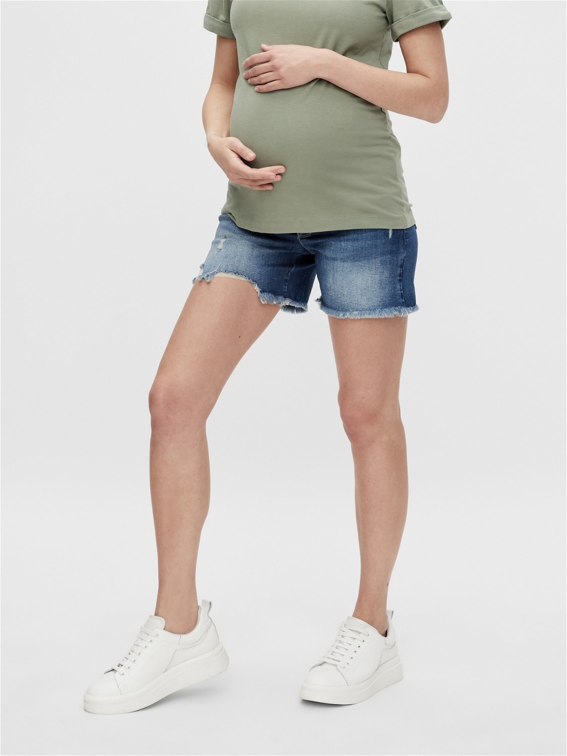 MAMA.LICIOUS Maternity-shorts -Light Blue Denim - 20014935