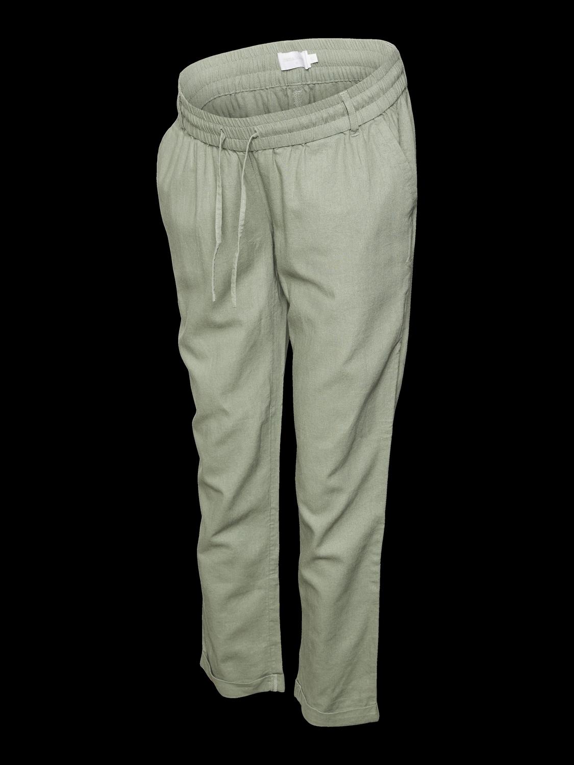 MAMA.LICIOUS Pantalons Regular Fit Taille moyenne -Sea Spray - 20015249