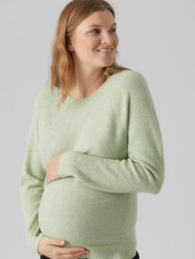 MAMA.LICIOUS Knitted maternity-pullover -Reseda - 20015364