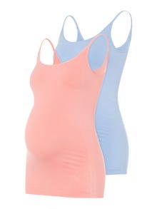 MAMA.LICIOUS Tops Corte bodycon Cuello redondo Tiras ajustables -Tea Rose - 20015393