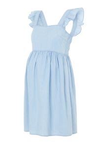MAMA.LICIOUS Robes Regular Fit Col carré -Light Blue Denim - 20015444