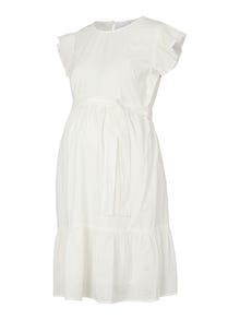 MAMA.LICIOUS MLLOVE Robe de Maternité -Bright White - 20015697