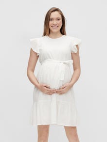 MAMA.LICIOUS MLLOVE Robe de Maternité -Bright White - 20015697
