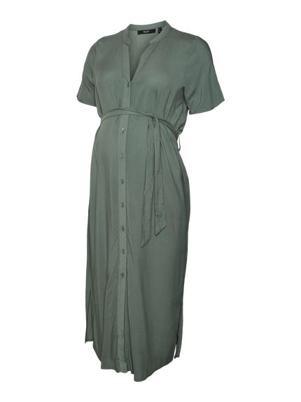MLMIA Maternity Dress | Medium Green | MAMA.LICIOUS MLMIA Maternity Dress | Medium Green | MAMA.LICIOUS