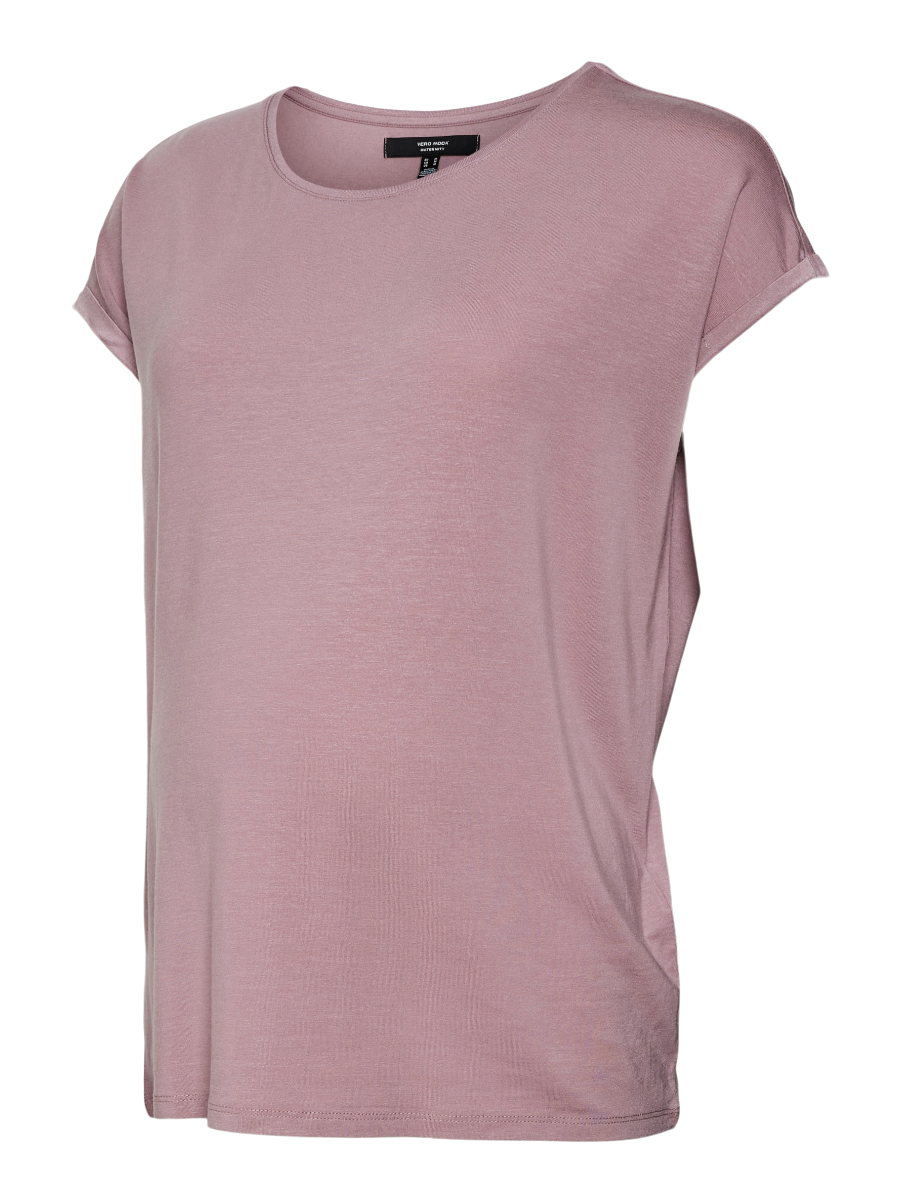 Krój regularny Okrągły dekolt T-shirt | Light Purple | MAMA.LICIOUS®