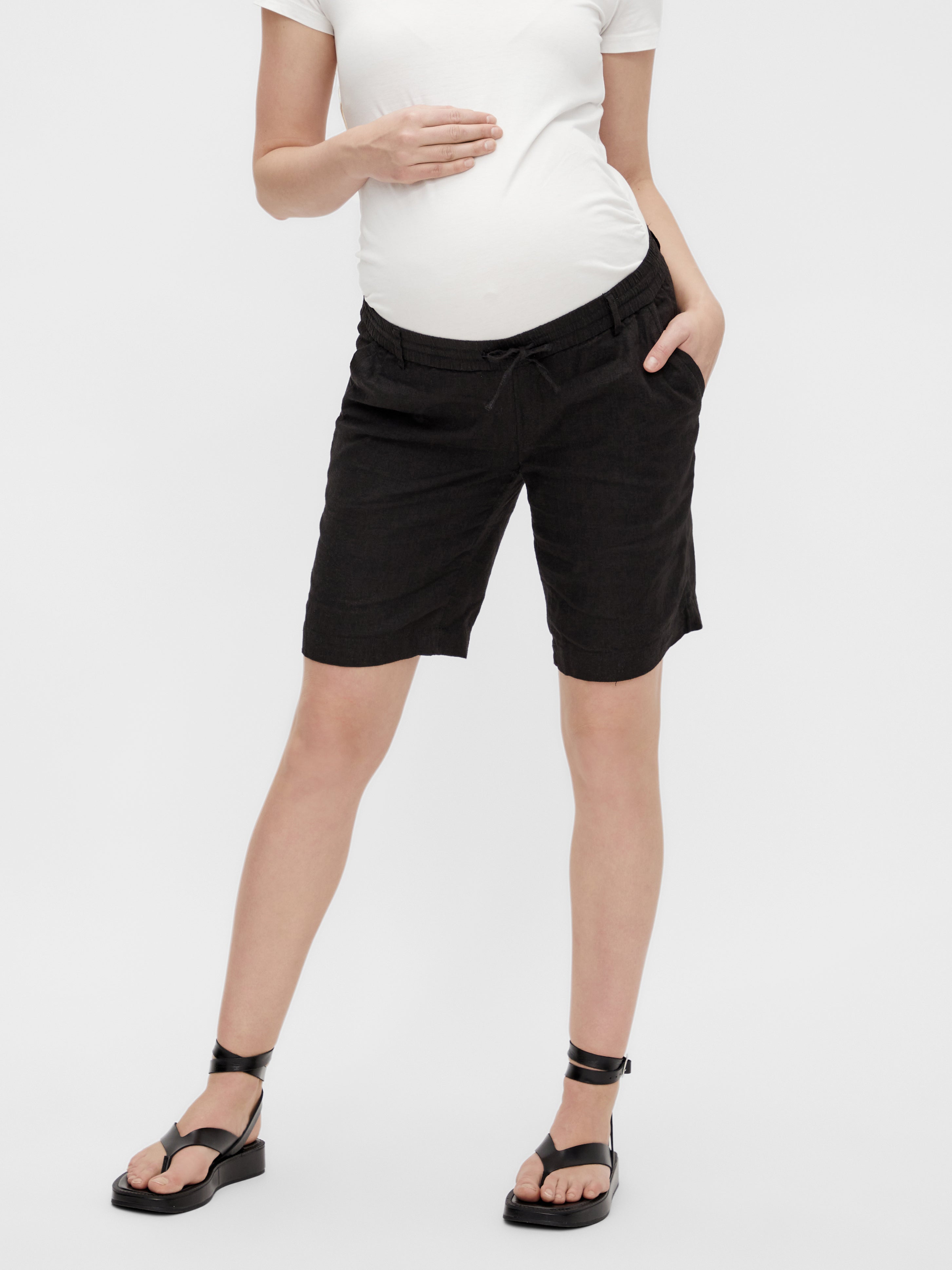 Shorts De Grossesse Mamalicious - Noir/Léopard, Confort Et Style