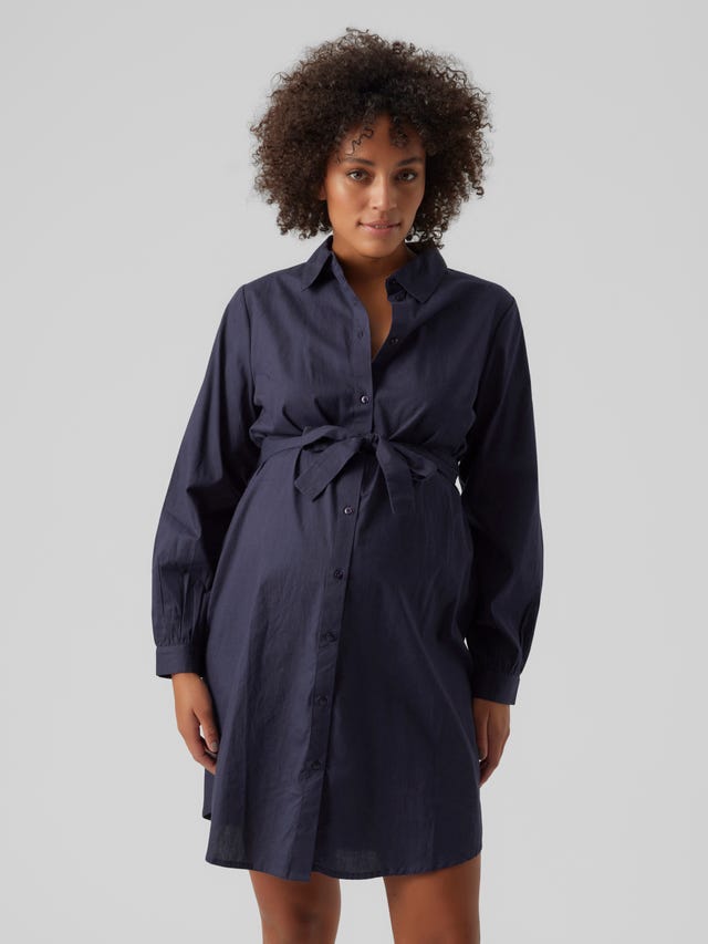 MAMA.LICIOUS Robes Regular Fit Col chemise Poignets boutonnés Manches classiques - 20016270