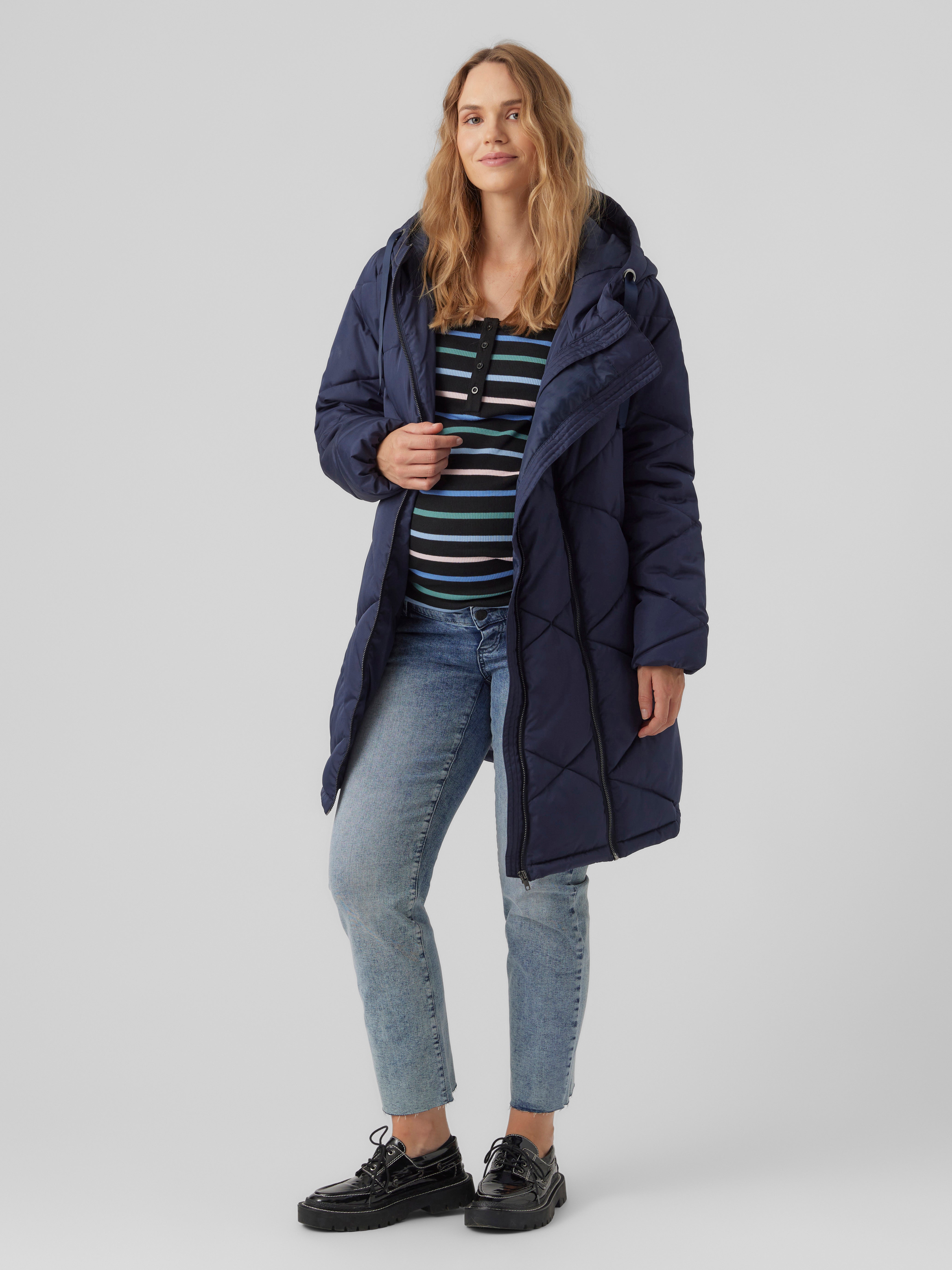 Navy maternity outlet coat