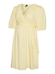 MAMA.LICIOUS Robes Regular Fit Col en V -Lemon Meringue - 20016405