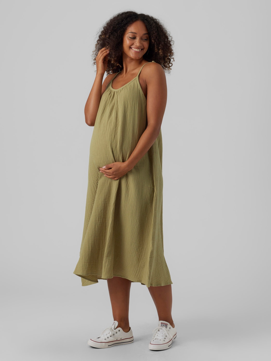 MAMA.LICIOUS Maternity-dress -Sage - 20016414