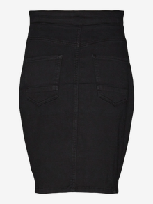 MAMA.LICIOUS MLVILLA Graviditetsnederdel -Black Denim - 20016527