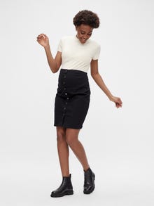MAMA.LICIOUS MLVILLA Graviditetsnederdel -Black Denim - 20016527