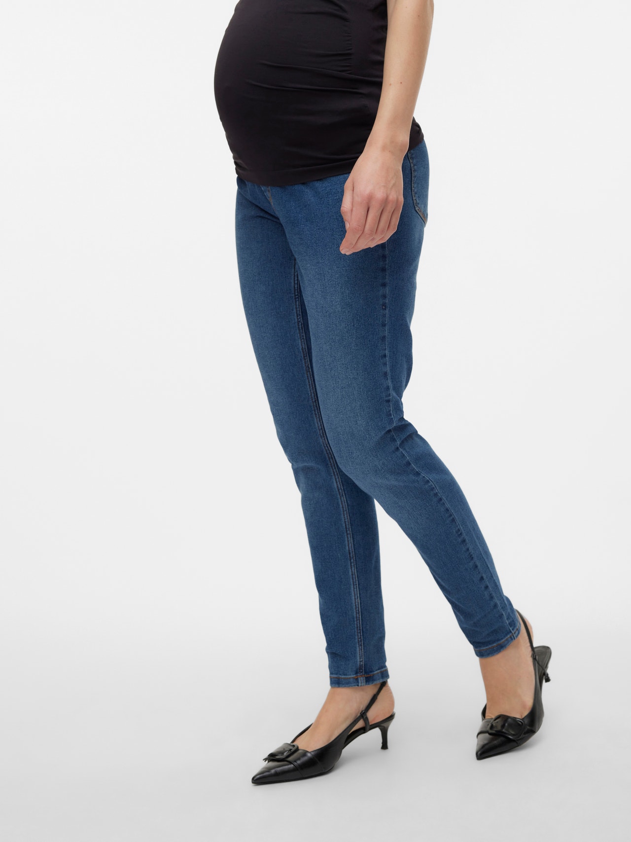 MAMA.LICIOUS Maternity-jeggings -Medium Blue Denim - 20016535