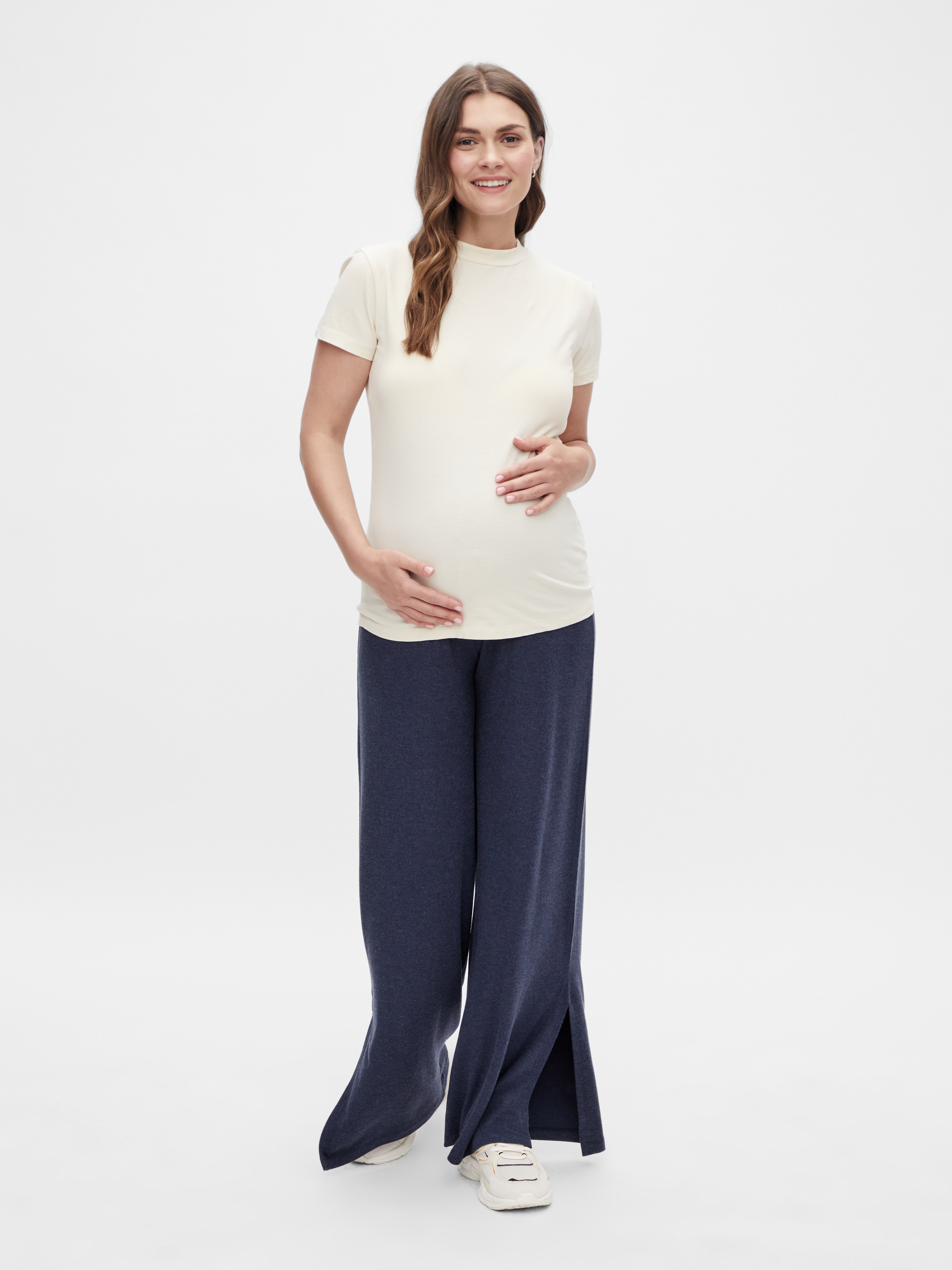Maternity Slogan Graphic Nursing Tee & Heart Print Plaid Pants Lounge Set |  SHEIN