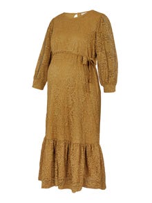 MAMA.LICIOUS Robes Regular Fit Col rond -Honey Mustard - 20016736