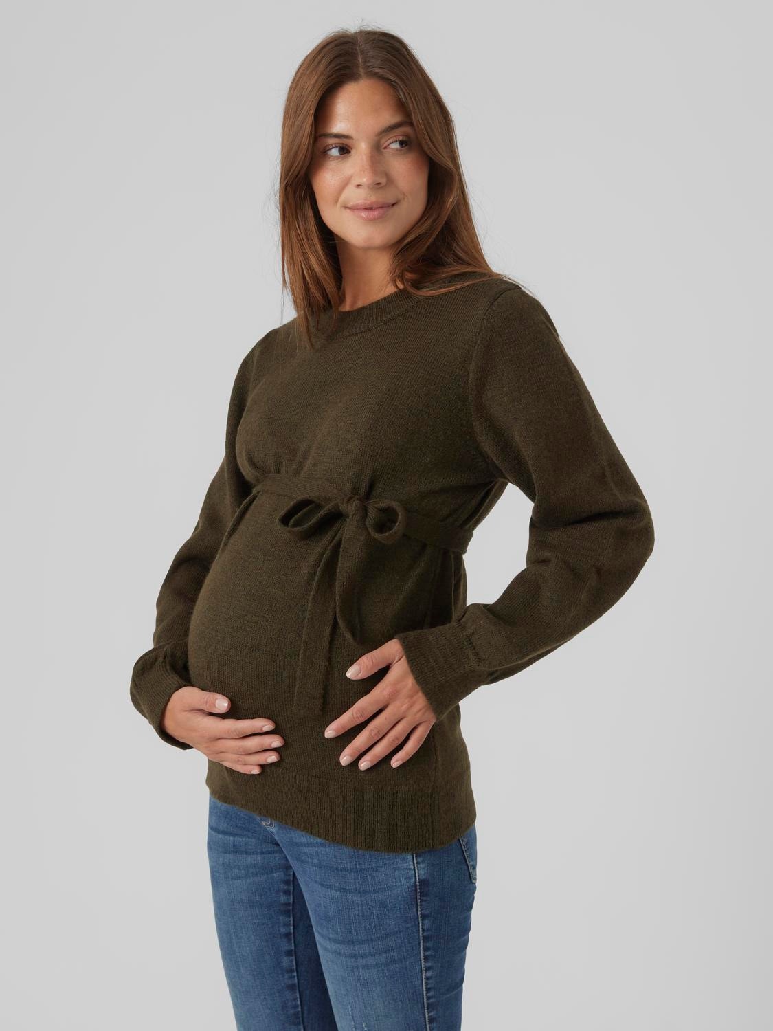 MAMA.LICIOUS Knitted maternity-pullover -Grape Leaf - 20016830