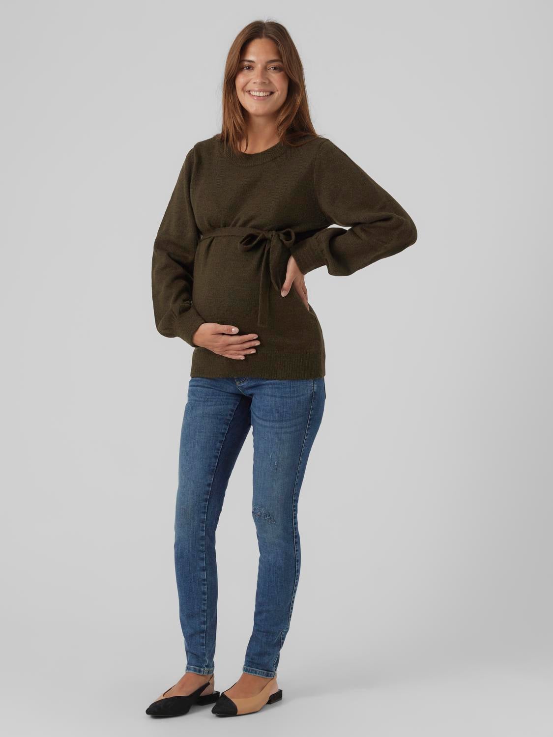 Knitted maternity-pullover