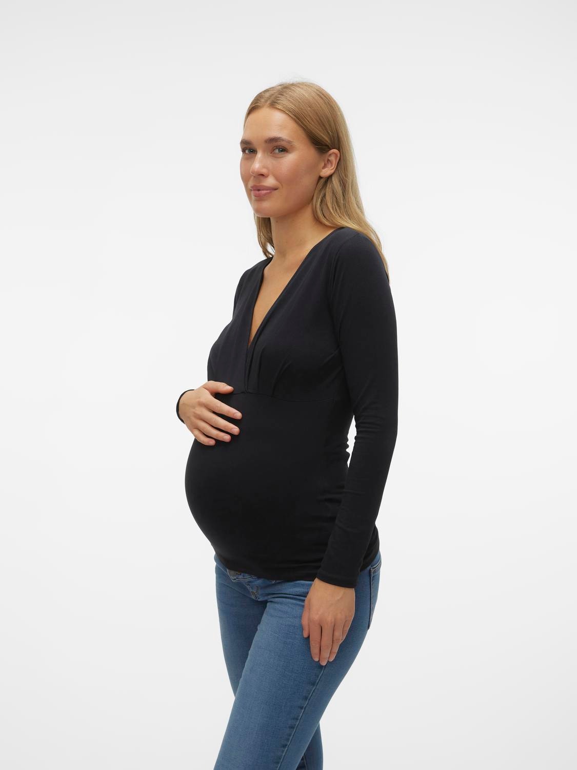 MAMA.LICIOUS Maternity-t-shirt  -Black - 20016863