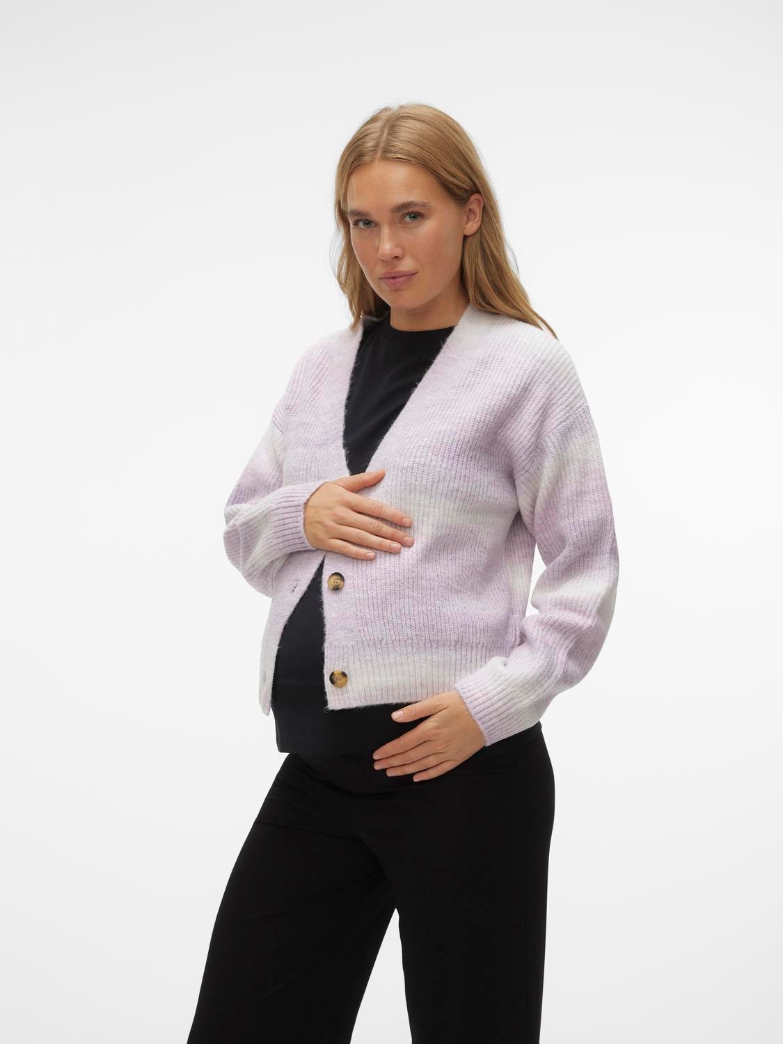 MAMA.LICIOUS Knitted maternity-cardigan -Wisteria - 20016954