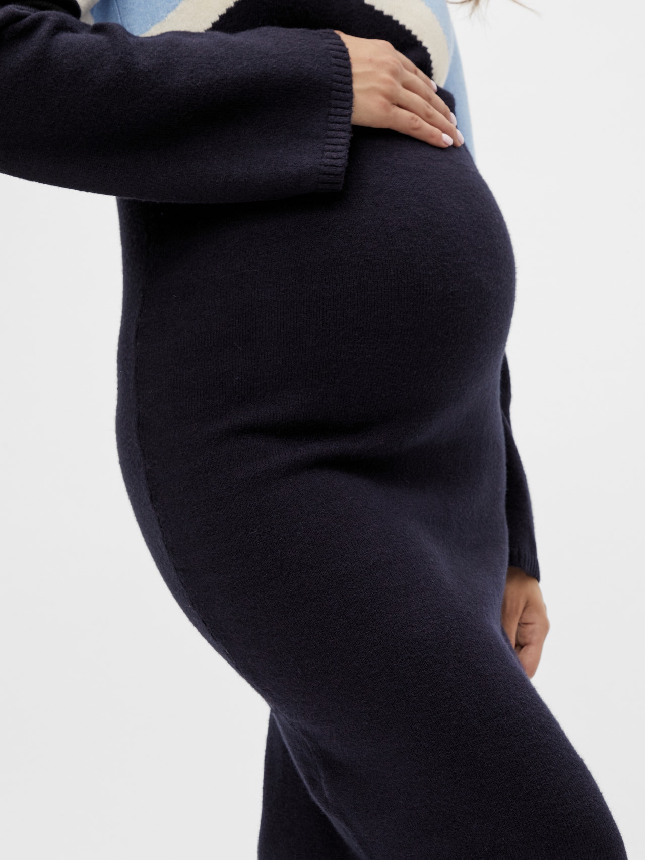 MAMA.LICIOUS Knitted maternity-dress -Placid Blue - 20016981