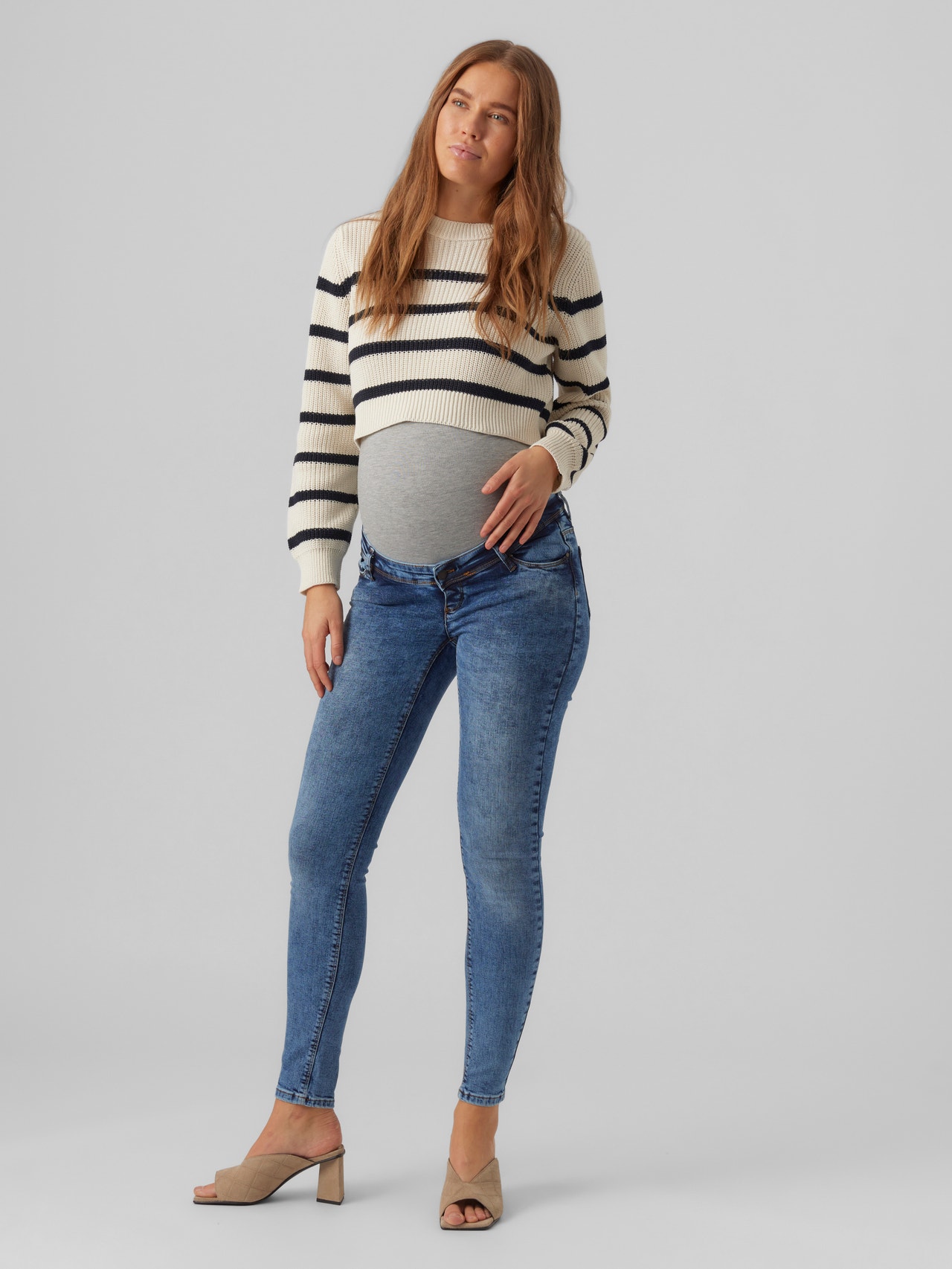 MAMA.LICIOUS Maternity-jeans -Medium Blue Denim - 20017024